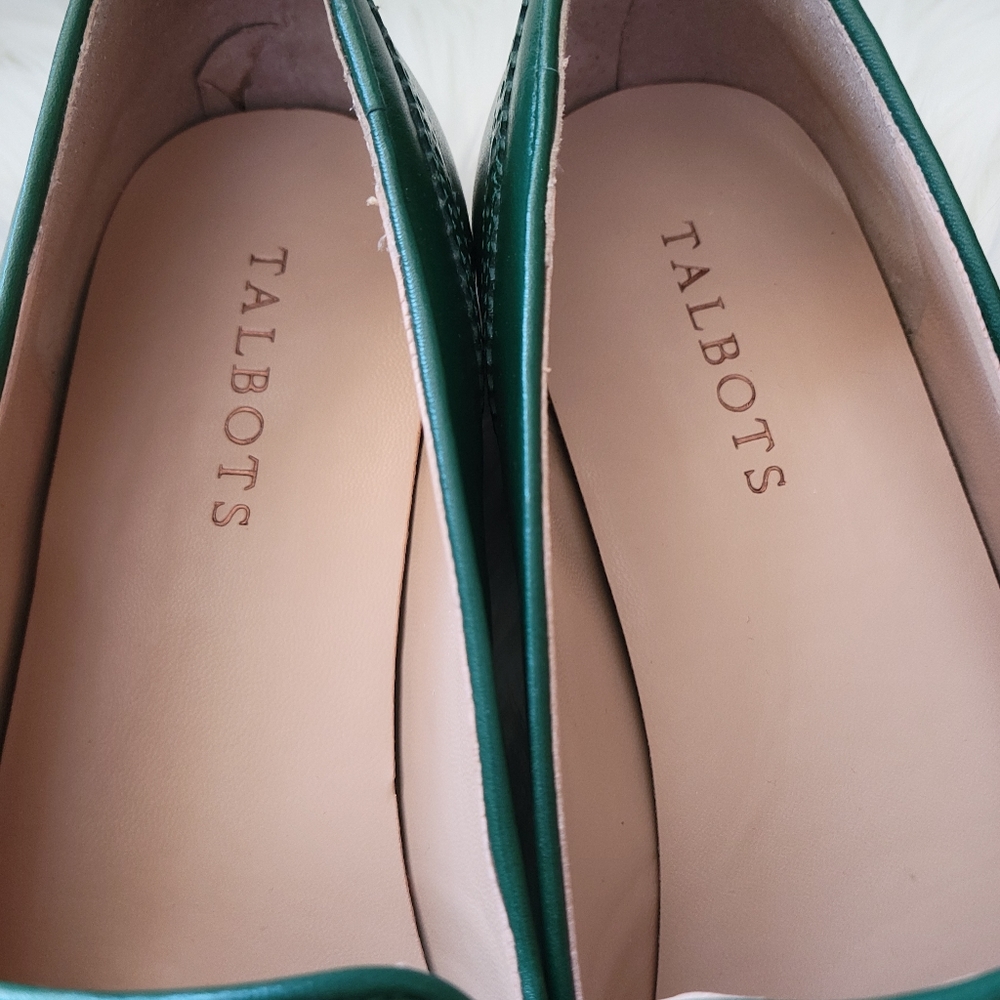 Talbots green Leighton Brougue leather tassel loafer - Picture 4 of 6